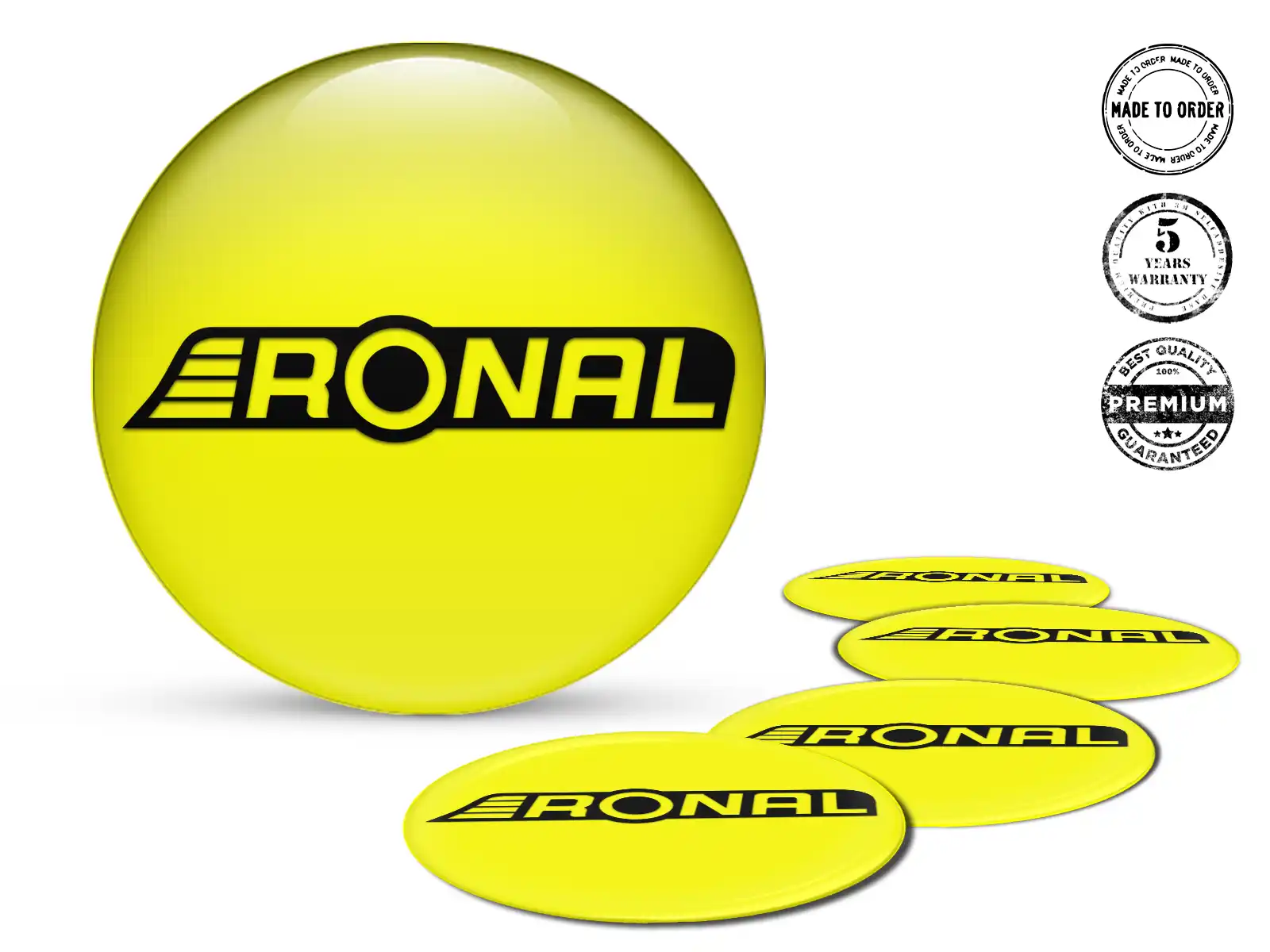 Ronal Gewölbte Sticker Logo Harz-Radplaketten